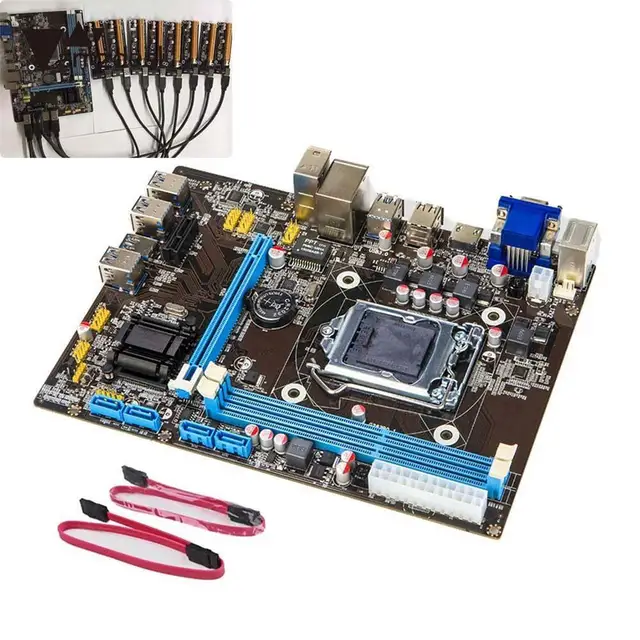 Us 121 5 19 Off 24pin Power 8 Gpu High Speed B85 Btc Mining Motherboard Extender Riser Board For Rig Ethereum Adapter Card For Bitcoin Mining In Add - 